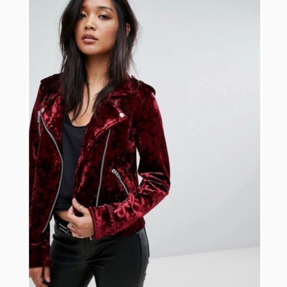 Blank NYC Jackets & Blazers - Blank NYC velvet biker jacket